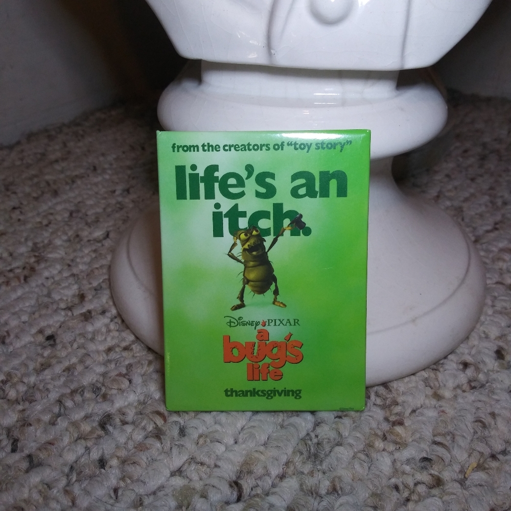 3/$18 Vintage 1998 Disney A Bug's Life Movie Promo Pinback Badge